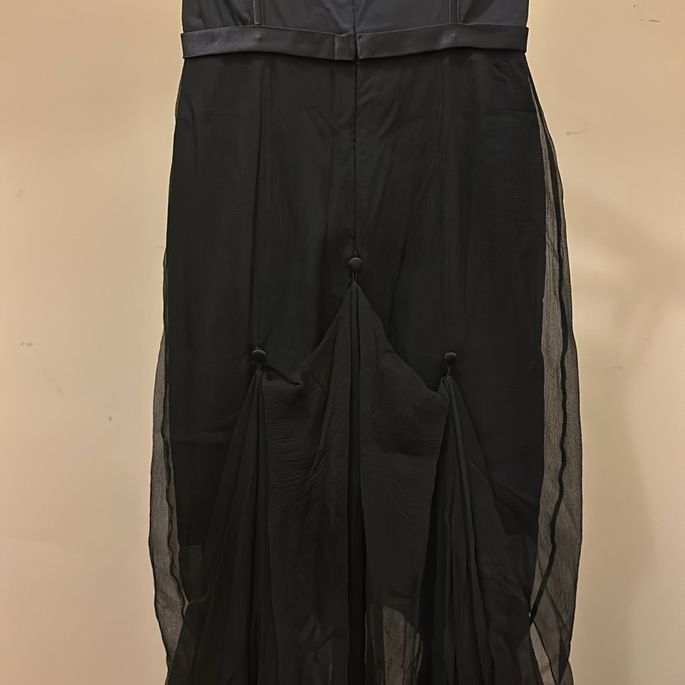 New Nina Ricci silk runway corset bustier slit mesh semisheer maxi dress gown - Picture 14 of 16